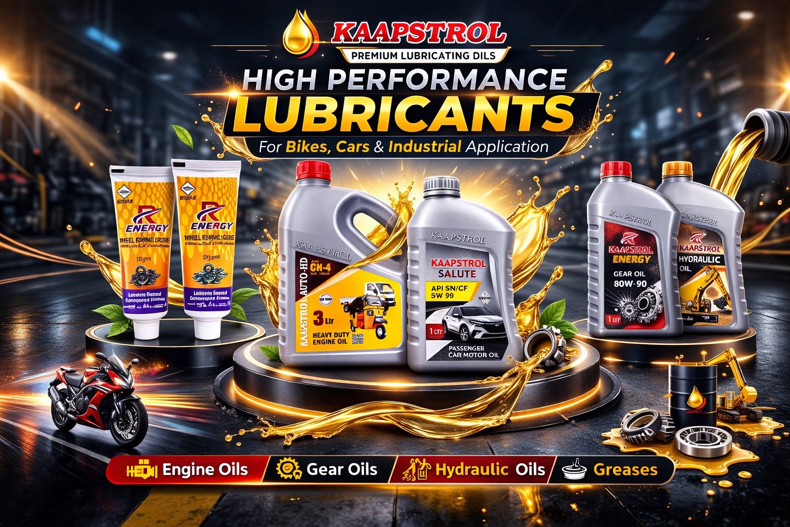 Kaapstrol engine oils and lubricant range