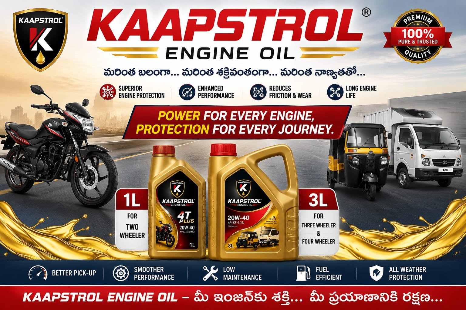 Kaapstrol engine oil campaign